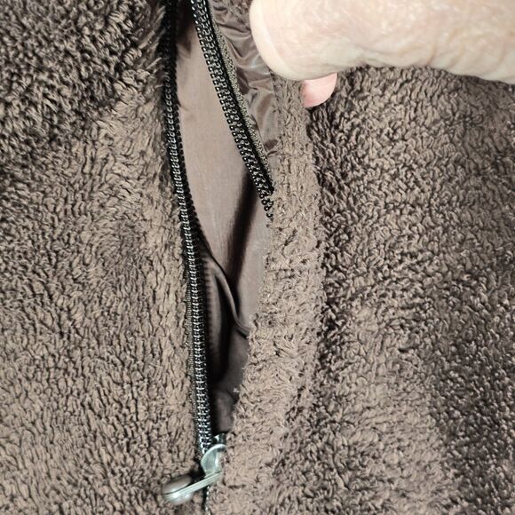 North Face Osito Brown Plush Fleece Jacket Full Zip Soft Teddy Cozy Women Large - Picture 6 of 13